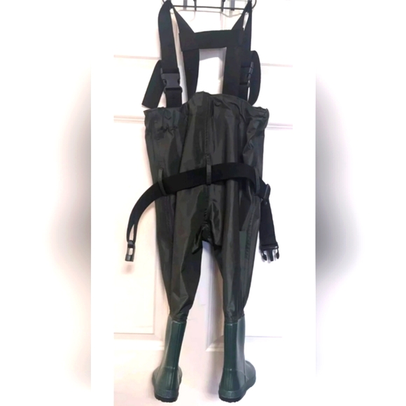 TideWe Chest Waders Fishing Green Childrens Boot Size 27 Bibs Overalls 2T 3T - Picture 14 of 16